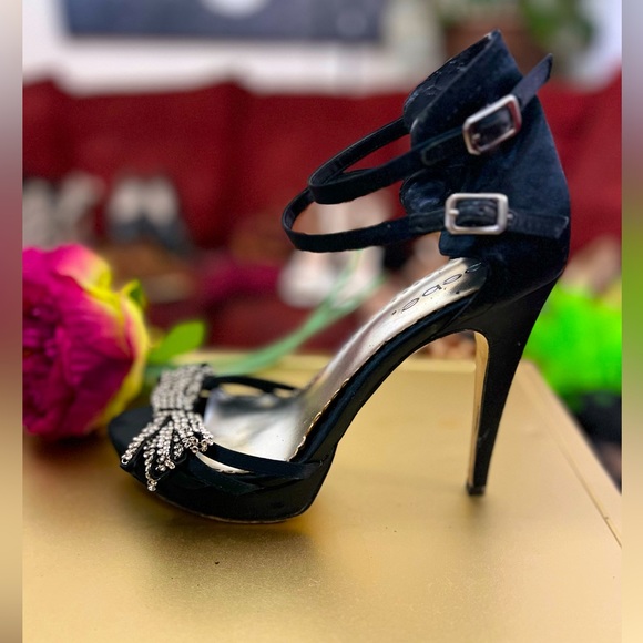 bebe Rhinestone Platform stiletto platform sandals - Picture 9 of 15